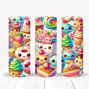Sweet Treats Kids Tumbler, Kawaii Travel Mug, Girls Gift